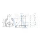 Bútorzár rászegző Cilinderes 22mm FL138-22 - ANBO, króm (55-10, fém kulcsfej)
