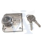 Bútorzár rászegző Cilinderes 20-45mm FL206 - ANBO, króm, állítható (műanyag kulcsfej)