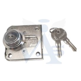   Bútorzár rászegző Cilinderes 20-45mm FL206 - ANBO, króm, állítható (műanyag kulcsfej)