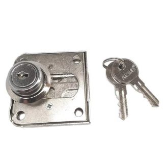   Bútorzár rászegző Cilinderes 20-45mm FL206 - ANBO, króm, állítható (műanyag kulcsfej)