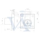 Bútorzár rászegző Cilinderes 25mm CL-10 - ANBO, króm (fém kulcsfej)