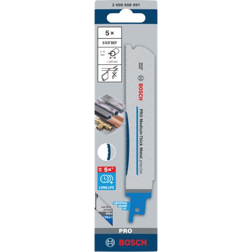 BOSCH orrfűrészlap S937BEF - BIM S-befogószár (L150mm/I100mm/2-6mm)