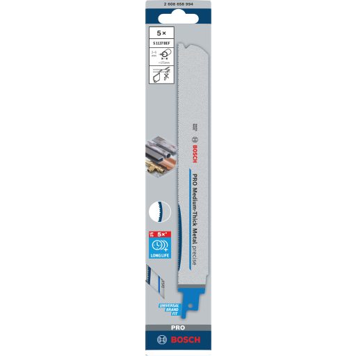 BOSCH orrfűrészlap S1137BEF - BIM S-befogószár (L225mm/I175mm/2-6mm)