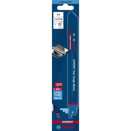 BOSCH orrfűrészlap S1022EHM - CARBIDE S-befogószár (200mm/I150mm/1,5-4mm)