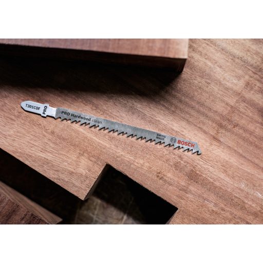 BOSCH szúrófűrészlap T301CDF - PRO-BIM, precíziós köszörült , Keményfa 4-65 mm, ( L117mm/TS3,0)