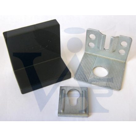 Bútorakasztó   40mm hajlított IKEA  - Fekete 35x50mm