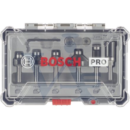BOSCH profil és élmaró-készlet   6-rész - PRO (8mm szár) kofferes