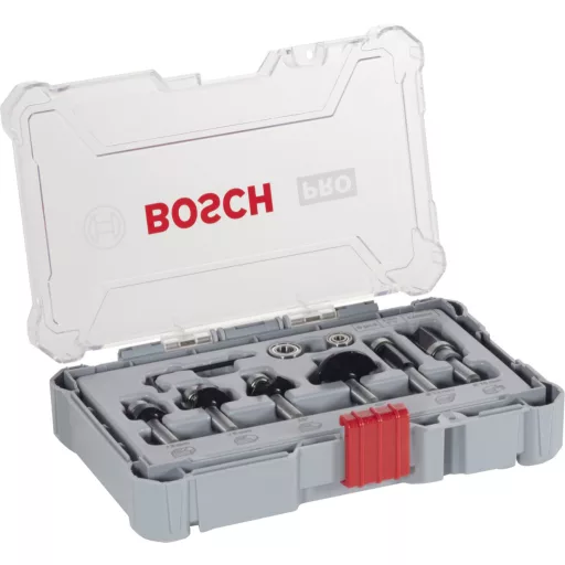 BOSCH profil és élmaró-készlet   6-rész - PRO (8mm szár) kofferes