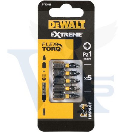 DEWALT gépi bit-fej PZ-1 1/4-  25mm FEKETE DT7386T-QZ - IMPACT (ütvecsavarozó géphez) AKCIÓ!