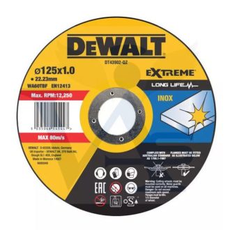   DEWALT vágókorong 125x1,00x22,2mm DT43902-QZ - EXTREME nagy teljesítményű! AKCIÓ!
