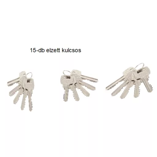 Cilinder zárbetét 15-kulcs  30x30  ELZETT  N°751/00 fogazott kulcsos