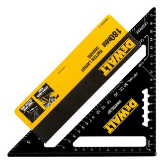   DEWALT ács derékszög   180x180mm TALPAS - DWHT25227-0 (Hosszab oldalán szögmérővel)