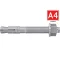 Alapcsavar-A4 CE   8x  95mm Rögzítőgyűrűs - SAVÁLLÓ CE-ETA minősítéssel