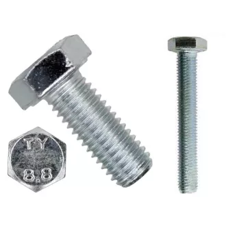   Csavar hatlap DIN933   8.8 M  6x  70 TM  - Tövigmenet HORGANYZOTT