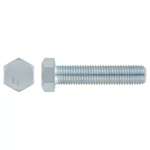 Csavar hatlap DIN933   8.8 M12x  50 TM  - Tövigmenet HORGANYZOTT