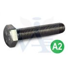 Csavar hatlapú-A2 DIN933 M  6x  60 TM  - Tövigmenet INOX ROZSDAMENTES