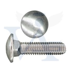   Csavar kapupánt DIN603 4.8 Tövigmenet M  5x  16  - HORGANYZOTT