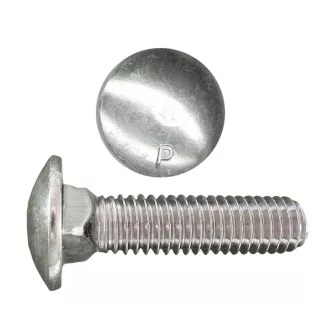   Csavar kapupánt DIN603 4.8 Tövigmenet M  5x  16  - HORGANYZOTT