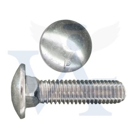 Csavar kapupánt DIN603 4.8 Tövigmenet M  5x  16  - HORGANYZOTT