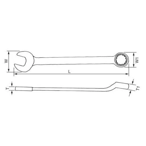 Csillag-villás kulcs   6mm HANS 45°  - N°1163M06 (45°-fokos)