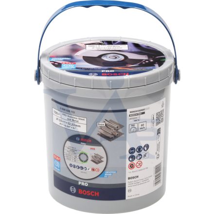 BOSCH vágókorong 125x1,00mm - PRO Stainless Steel and Metal, Vödrös! (WA60 T BF) Bontható! ÁR=1db!  AKCIÓ!