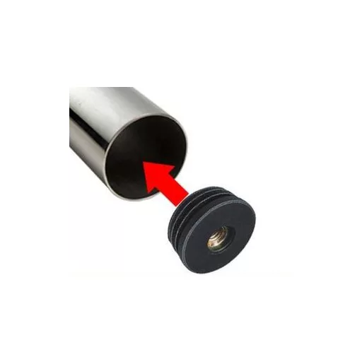 Csőszelvény-dugó-betétanya 1/2"x M-  6 - Fekete M-  6 belsőmenettel