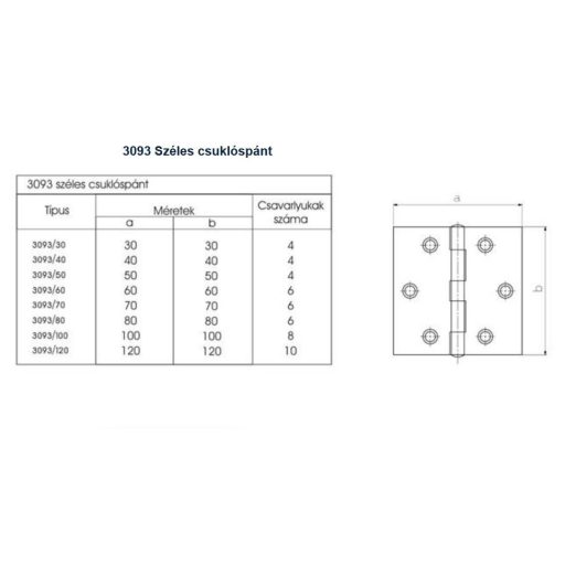 Csuklóspánt 3093/ 80mm SÁRGA  - horganyzott