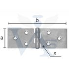 Csuklóspánt-A2 extra széles/100x  32x1,5mm - IMPORT INOX