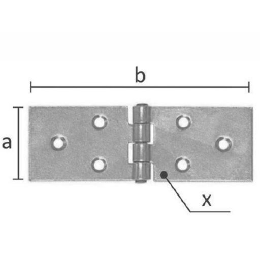 Csuklóspánt-A2 extra széles/100x  32x1,5mm - IMPORT INOX