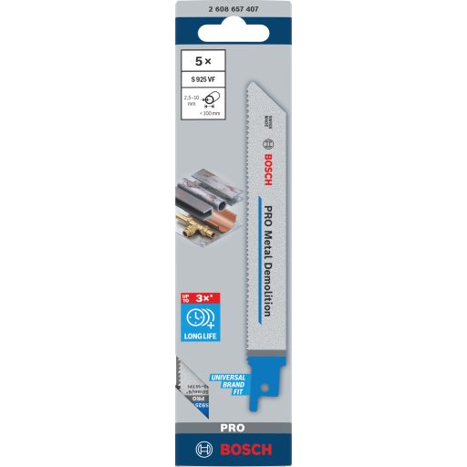 BOSCH orrfűrészlap S925VF - BIM S-befogószár (L150mm/I100mm/2,5-10mm)