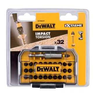   DEWALT Bitfej készlet DT70523T-QZ - 32 részes, EXTREME FlexTORQ, IR, Torziós, Övre csíptethető!