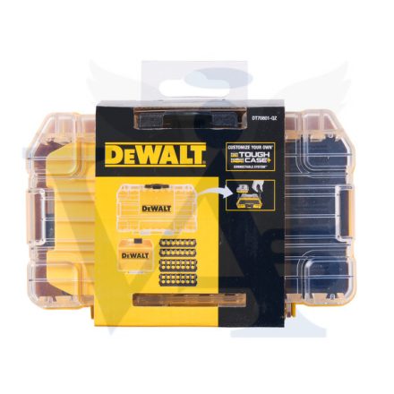 DEWALT Bitfej tárolószertiment doboz DT70801-QZ - TOUGH CASE+ (kis méretű + kis tartozékos tárolók)