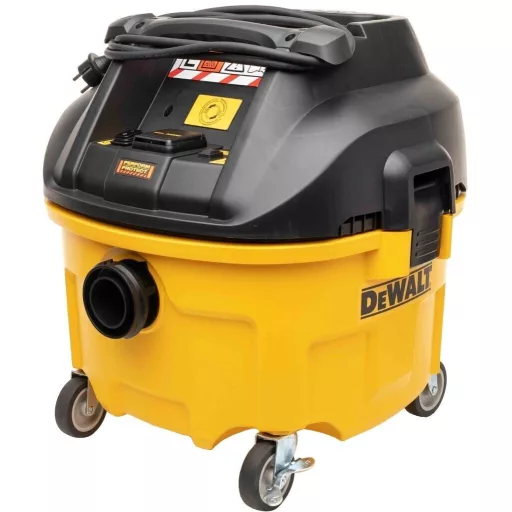 DEWALT hálózati Ipari porszívó DWV901L-QS - Kompakt 27L 1250W (filtertisztítás 30 másodpercenként!)