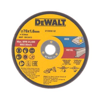  DEWALT vágókorong   76x1,60x9,5mm DT20592-QZ - EXTREME nagy teljesítményű! AKCIÓ!