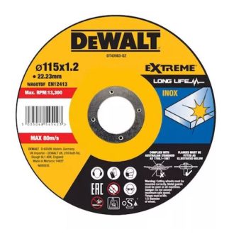   DEWALT vágókorong 115x1,20x22,2mm DT43903-QZ - EXTREME nagy teljesítményű! AKCIÓ!