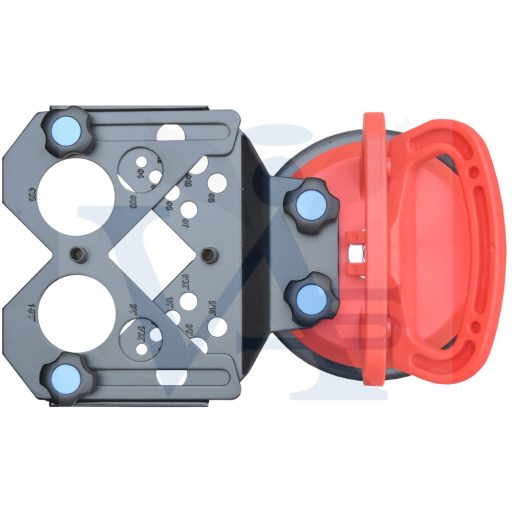 DIATECH csempefúró sablon  4-82mm 2 rész - Volfram és Gyémánt szemcsés fúrókhoz (vákuumos rögzítő koronggal)