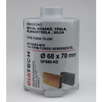   DIATECH dobozfúró GYÉMÁNT   68x70mm SDS+/Normál befogás IPARI! (Tégla, Beton, Építőanyagok)