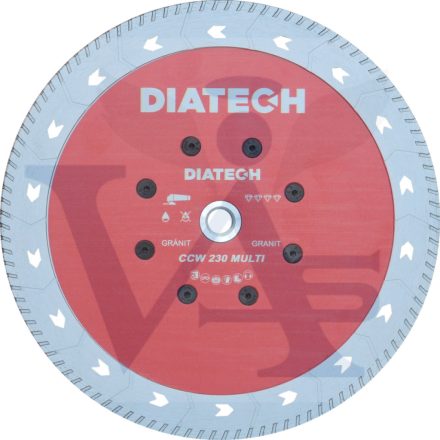 DIATECH gyémánt vágó és csiszolótárcsa GRÁNIT 230xM14  Flanssal (Gránit, nyers kőburkolat vágásához) AKCIÓ!