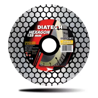   DIATECH gyémánt vágó és csiszolótárcsa HEXAGON 125mm (csempe, kerámia, gresslap vágásához és csiszolásához) AKCIÓ!