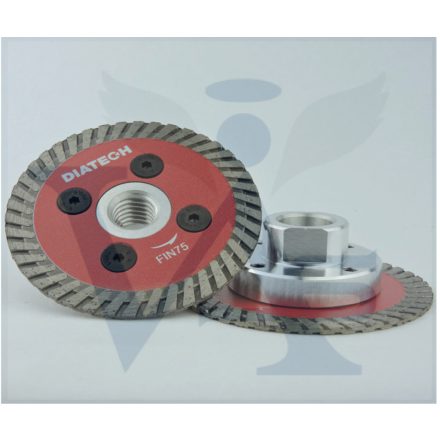 DIATECH gyémánt vágó és csiszolótárcsa MINI TURBÓ   75xM14  Flanssal AKCIÓ!
