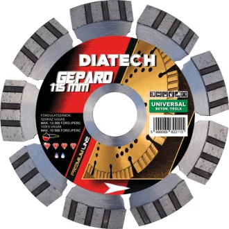   DIATECH gyémánt vágótárcsa GEPÁRD 115x22,2x10,0mm (Főleg beton, vasbeton vágásához)