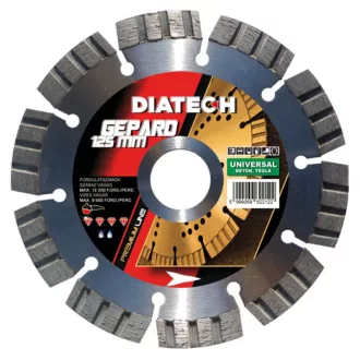   DIATECH gyémánt vágótárcsa GEPÁRD 125x22,2x10,0mm (Főleg beton, vasbeton vágásához)
