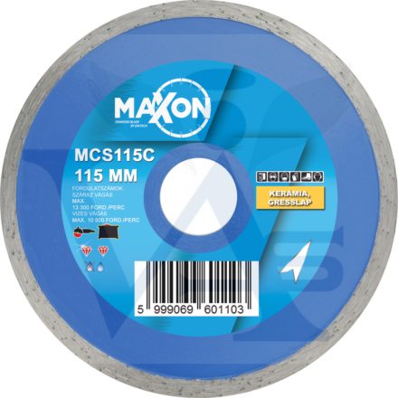 DIATECH gyémánt vágótárcsa MAXON Classic 115x22,2x  5,0mm (Főleg kerámia, csempe vágásához)