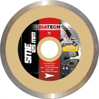   DIATECH gyémánt vágótárcsa SME 125x22,2x  7,0mm (Főleg csempe, kerámia vágásához, száraz vágáshoz is alkalmas!)