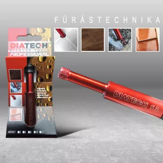   DIATECH gyémántfúró-Fúrógéphez   12mm PROFESSIONAL IPARI! (Csempe, Gres-Gránitlap)