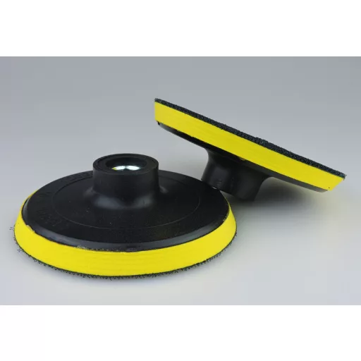 DIATECH tépőzáras gumitányér 100mm SÁRGA szivacsos (M14, polírozó és fíbertárcsákhoz)