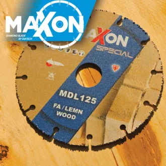   DIATECH univerzális vágótárcsa MAXON 125x22,2x1,55mm (Fa-Szegelt-FA, PVC, Gipszkarton, OSB, MDF)