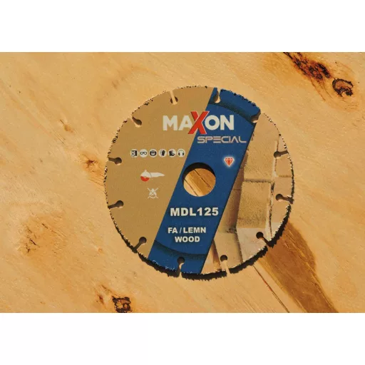 DIATECH univerzális vágótárcsa MAXON 125x22,2x1,55mm (Fa-Szegelt-FA, PVC, Gipszkarton, OSB, MDF)