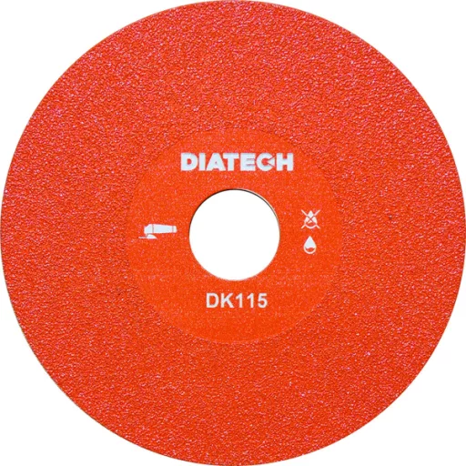 DIATECH üvegvágó és csiszolótárcsa DK115 115x22,2x30,0mm (Galván bevonatú tárcsa)