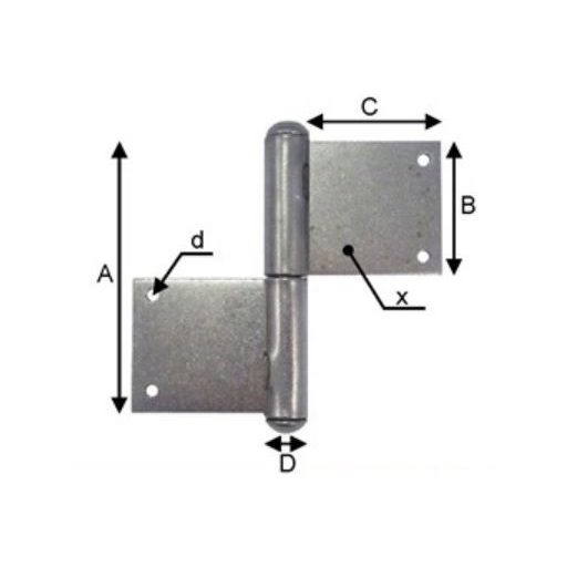 Diópánt 120mm AJTÓ JOBB